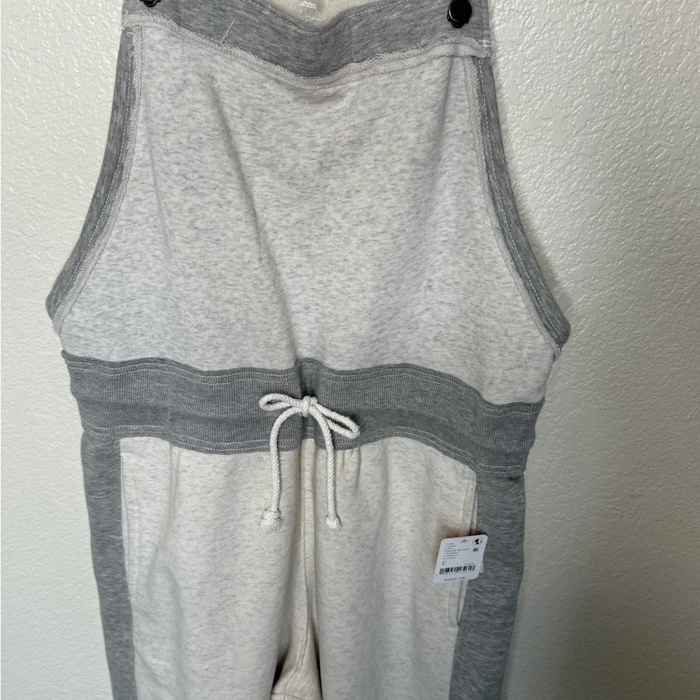 NWT FP Movement Making It Overalls Grey Two Toned Woman’s Small - Picture 2 of 7